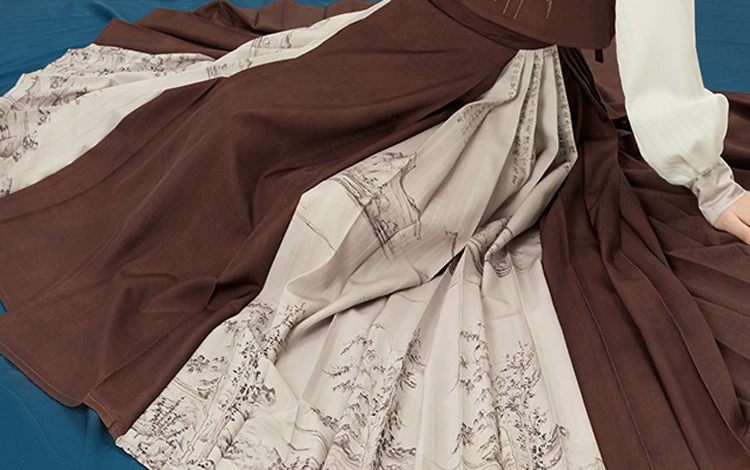 Women Tang Dynasty Winter Hanfu Mamian Skirt Classical Style