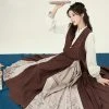Women-Tang-Dynasty-Winter-Hanfu-Mamian-Skirt-Classical-Style-2 Women Tang Dynasty Winter Hanfu Mamian Skirt Classical Style