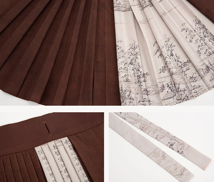 Women Tang Dynasty Winter Hanfu Mamian Skirt Classical Style