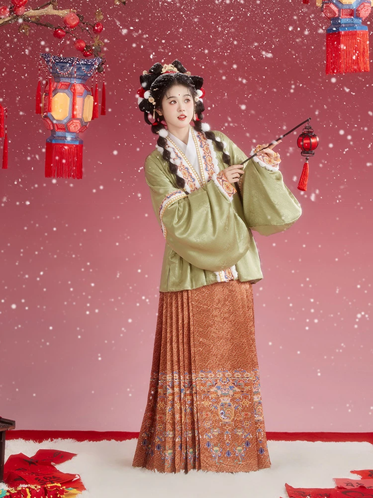 Women Winter Hanfu Festive Ming Dynasty Traditional Clothing