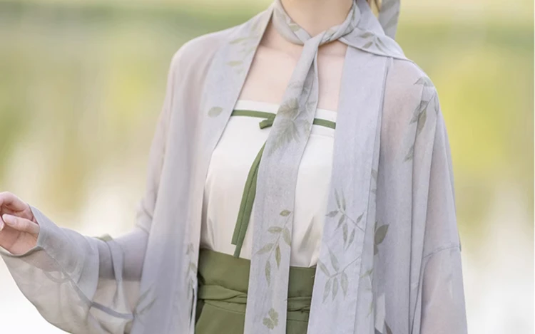 Spring Women Hanfu Song Dynasty Green Casual Costume