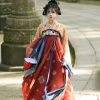 Tang-Dynasty-Hanfu-Women-Qixiong-Shanqun-Spring-Fairy-Spirit-Dress-for-Princess-4 Tang Dynasty Hanfu Women Qixiong Shanqun Spring Fairy Spirit Dress for Princess