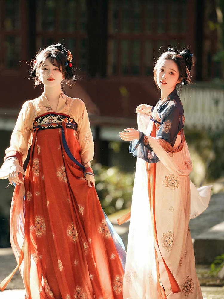 Tang Dynasty Hanfu Women Qixiong Shanqun Spring Fairy Spirit Dress for Princess
