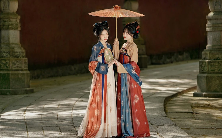 Tang Dynasty Hanfu Women Qixiong Shanqun Spring Fairy Spirit Dress for Princess