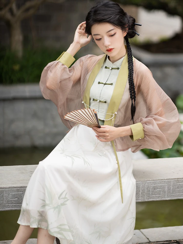 Women Fashion Dresses Summer Shirts Daily Hanfu Inspired Costume