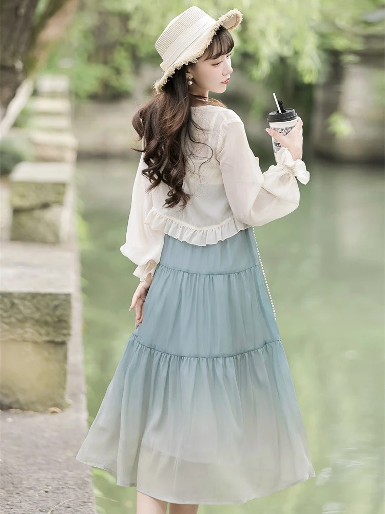 Women Han Element Fashion Dress Chinese Style Improved Daily Costume