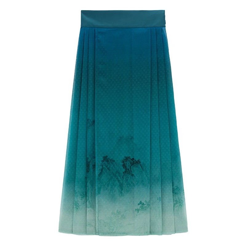 Summer-Women-Hanfu-Modern-Mamian-Skirt-Fresh-Styling-Shirt-4 Summer Women Hanfu Modern Mamian Skirt Fresh Styling Shirt
