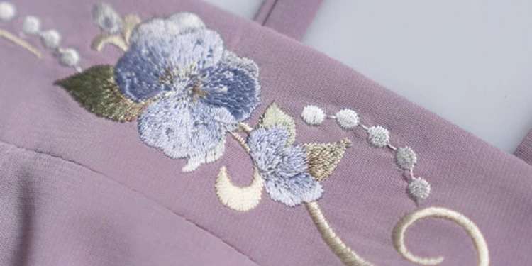 Women Spring Purple Hanfu Cute Song Dynasty Costume