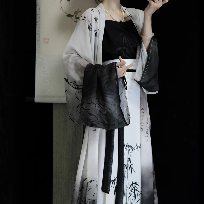Women-Summer-Song-Dynasty-Daily-Ink-Style-Hanfu-Costume-1 Women Summer Song Dynasty Daily Ink Style Hanfu Costume