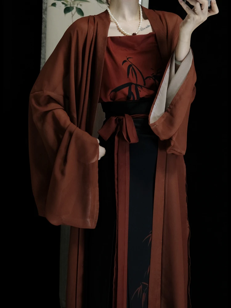 Women Summer Song Dynasty Daily Ink Style Hanfu Costume