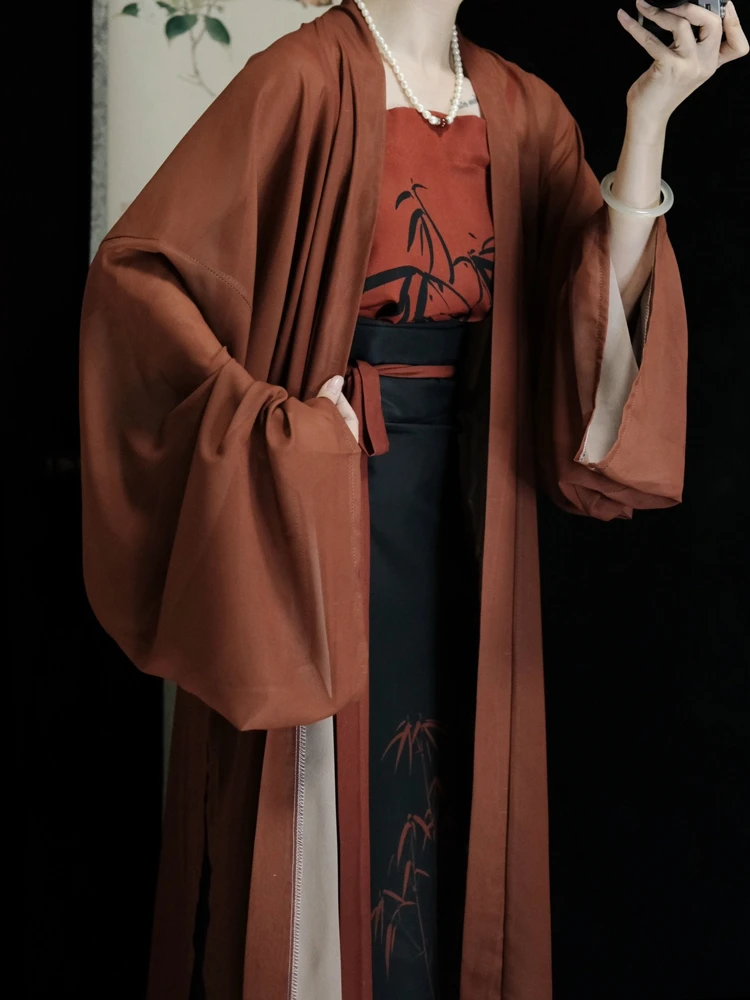 Women Summer Song Dynasty Daily Ink Style Hanfu Costume