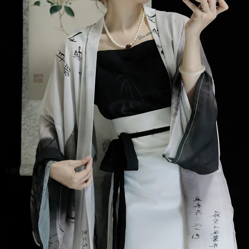 Women-Summer-Song-Dynasty-Daily-Ink-Style-Hanfu-Costume-2 Women Summer Song Dynasty Daily Ink Style Hanfu Costume