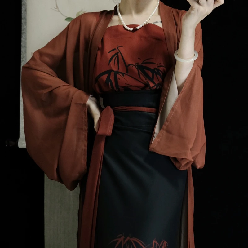 Women-Summer-Song-Dynasty-Daily-Ink-Style-Hanfu-Costume-4 Women Summer Song Dynasty Daily Ink Style Hanfu Costume