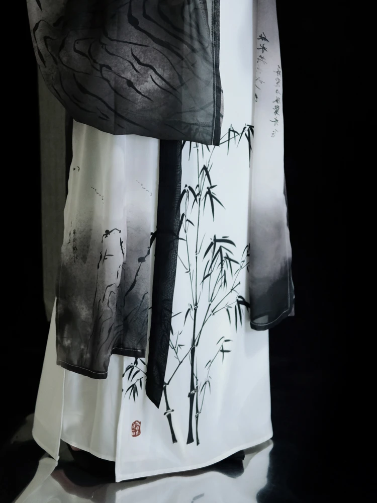 Women Summer Song Dynasty Daily Ink Style Hanfu Costume