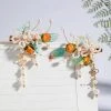 Children-Hanfu-Hair-Accessories-Persimmon-Fairy-Pearl-Hair-Clips-1 Ladies Hairpin Classical Pink Flower Buyao Tassel Hair Pin Accessories