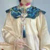 Cloud-Shoulder-Ming-Style-Embroidery-Peacock-Handmade-Hanfu-Yunjian-Accessories-2 Cloud Shoulder Ming Style Embroidery Peacock Handmade Hanfu Yunjian Accessories
