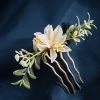 Hanfu-Hair-Accessories-Daffodil-Flocking-Hair-Clips-Vintage-Cheongsam-Hairpin-3 Hanfu Hair Accessories Daffodil Flocking Hair Clips Vintage Cheongsam Hairpin