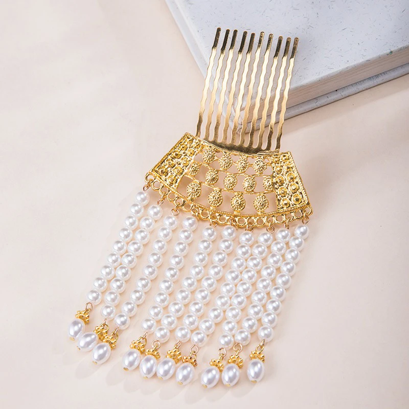 Hanfu-Hairpin-Pearl-Hair-Comb-Decoration-Song-Dynasty-Tassel-Buyao-2 Hanfu Hairpin Pearl Hair Comb Decoration Song Dynasty Tassel Buyao