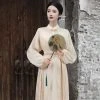 Ladies-Chinese-Shirt-Ming-Dynasty-Mamian-Skirt-Modern-Hanfu-Set-2 Ladies Chinese Shirt Ming Dynasty Mamian Skirt Modern Hanfu Set