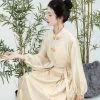 Ladies-Chinese-Shirt-Ming-Dynasty-Mamian-Skirt-Modern-Hanfu-Set-3 Ladies Chinese Shirt Ming Dynasty Mamian Skirt Modern Hanfu Set