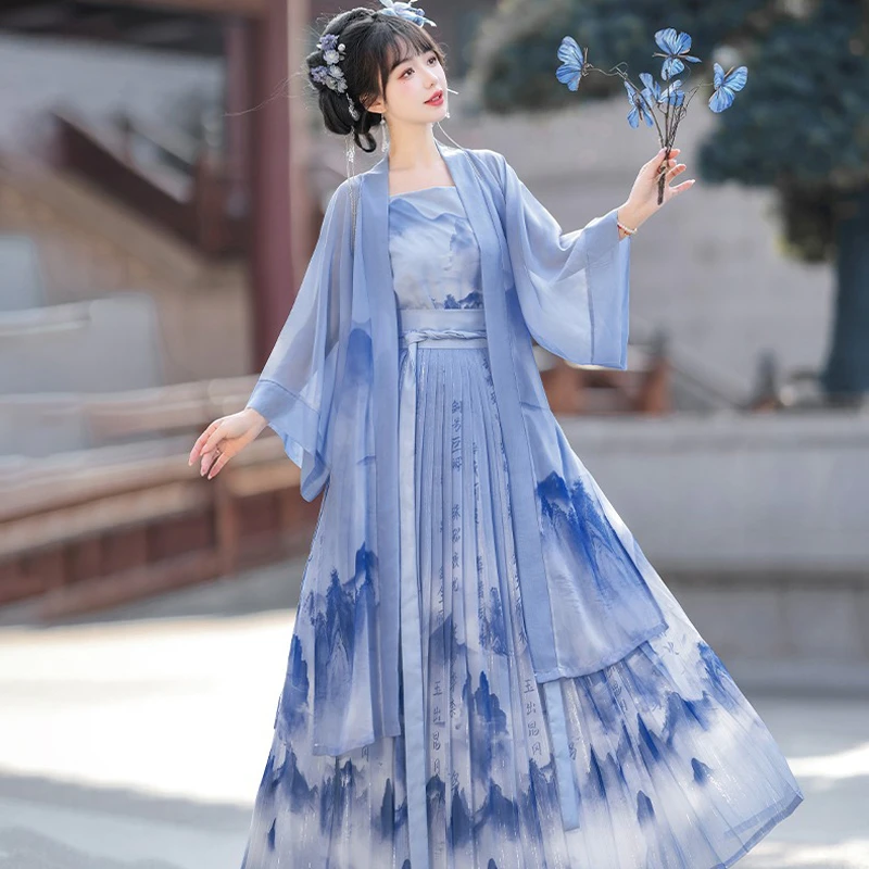 Latest-Song-Dynasty-Daily-Women-Hanfu-Summer-Pleated-Skirt-2 Latest Song Dynasty Daily Women Hanfu Summer Pleated Skirt