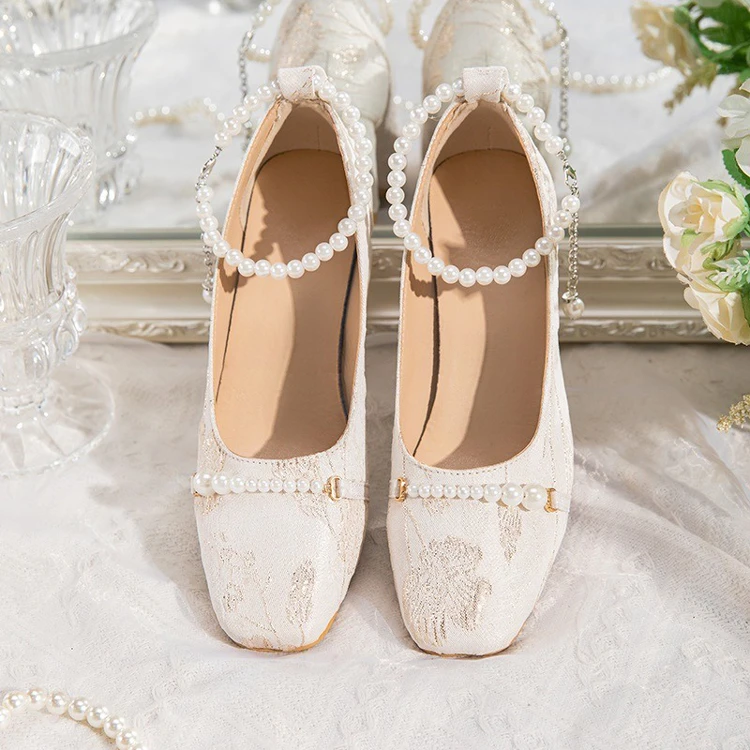 New Cheongsam Low Heeled Shoes Vintage Elegant Women's Shoes