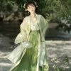 Summer-Ladies-Hanfu-Song-Dynasty-Style-Qiyao-Pleated-Skirt-Lotus-Dress-2 Summer Ladies Hanfu Song Dynasty Style Qiyao Pleated Skirt Lotus Dress
