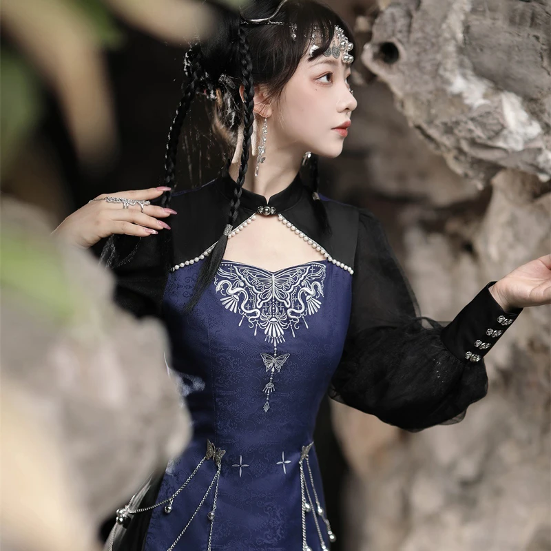 Traditional-Chinese-Dress-for-Girl-Han-Element-Vintage-Exotic-Style-Skirt-4 Traditional Chinese Dress for Girl Han Element Vintage Exotic Style Skirt