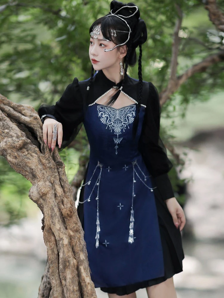 Traditional Chinese Dress for Girl Han Element Vintage Exotic Style Skirt