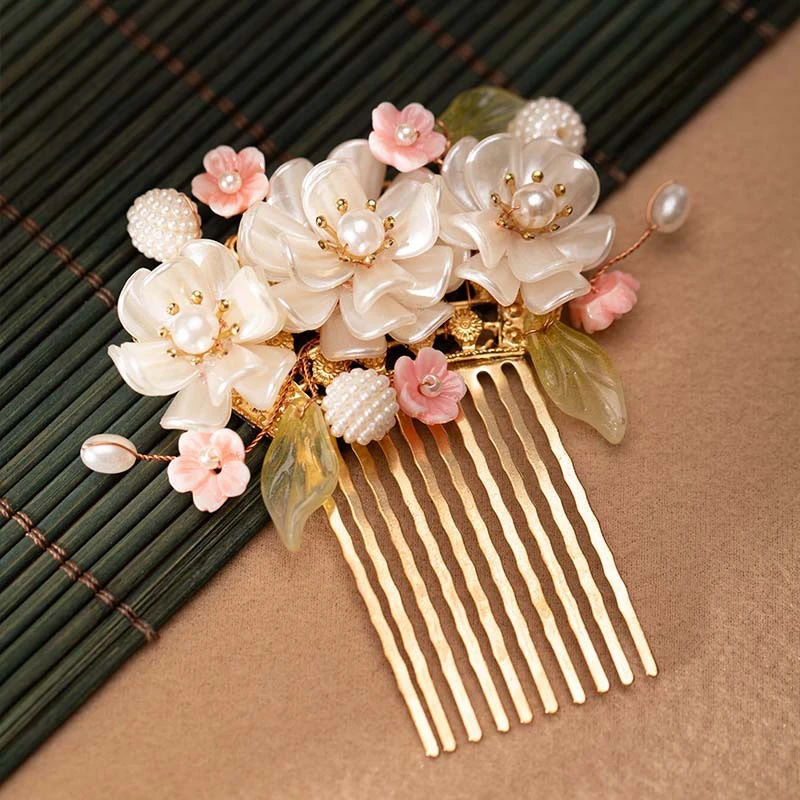 Hanfu-Hair-Accessories-Set-Cherry-Blossom-Hairpin-Ladies-Classical-Accessories-1 Cherry Grace