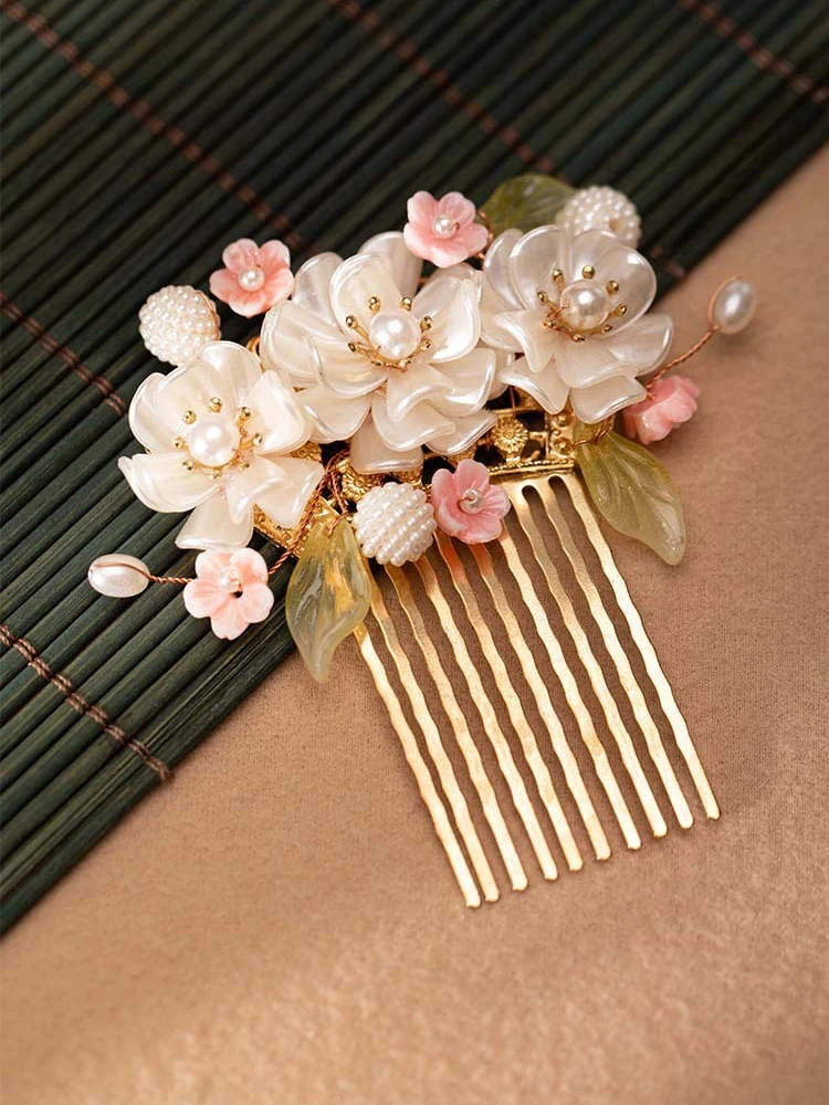 Hanfu Hair Accessories Set Cherry Blossom Hairpin Ladies Classical Accessories