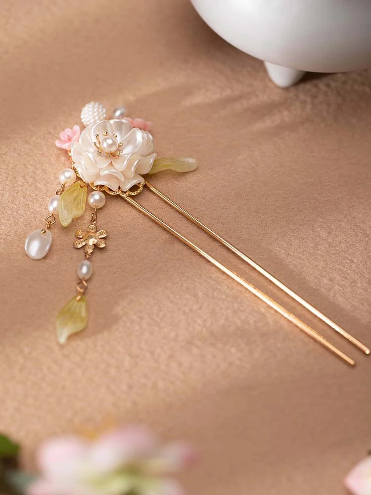 Hanfu Hair Accessories Set Cherry Blossom Hairpin Ladies Classical Accessories