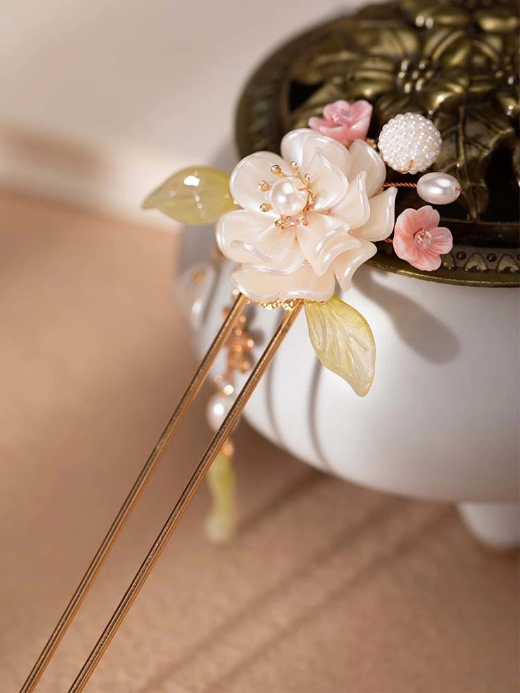 Hanfu Hair Accessories Set Cherry Blossom Hairpin Ladies Classical Accessories