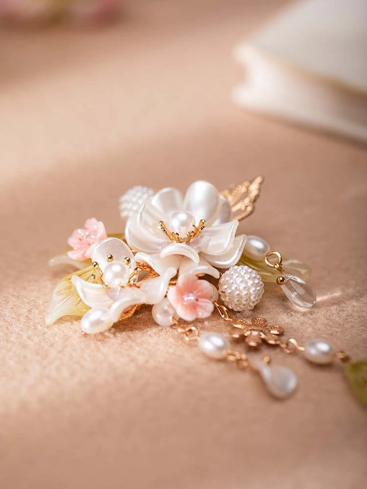Hanfu Hair Accessories Set Cherry Blossom Hairpin Ladies Classical Accessories