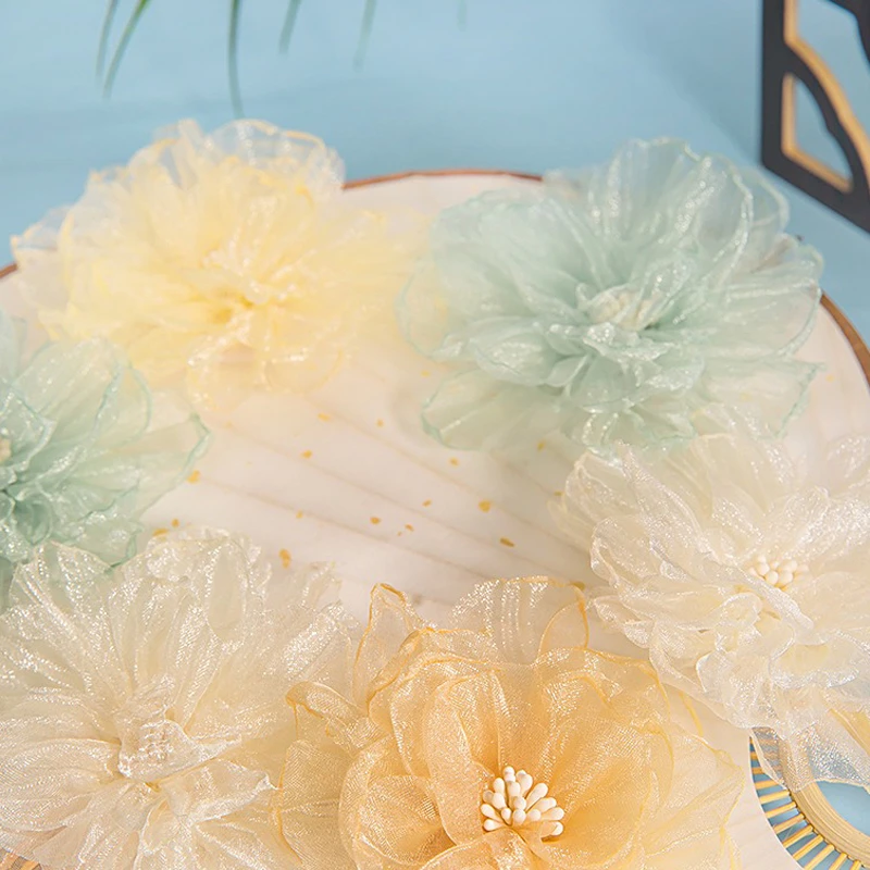 Hanfu-Hair-Clips-Ladies-Tulip-Side-Clips-Elegant-Accessories-2 Yarn Hair Comb Flower Ancient Style Hanfu Hair Accessories