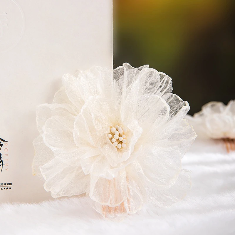 Hanfu-Hair-Clips-Ladies-Tulip-Side-Clips-Elegant-Accessories-4 Yarn Hair Comb Flower Ancient Style Hanfu Hair Accessories