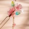 Hanfu-Hairpin-Ladies-Pink-Tassel-Buyao-Cheongsam-Headpiece-3 Hanfu Hairpin Ladies Pink Tassel Buyao Cheongsam Headpiece