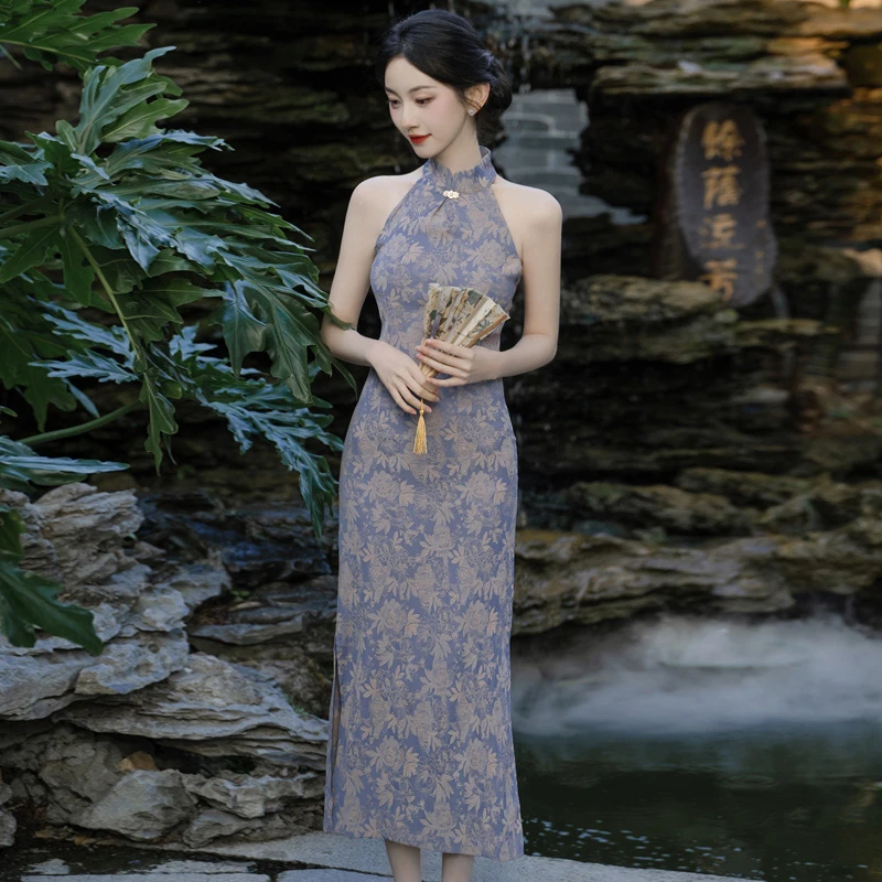 Ladies-Cheongsam-New-Fashion-Style-Floral-Qipao-Sexy-Dress-15 Ladies Cheongsam New Fashion Style Floral Qipao Sexy Dress