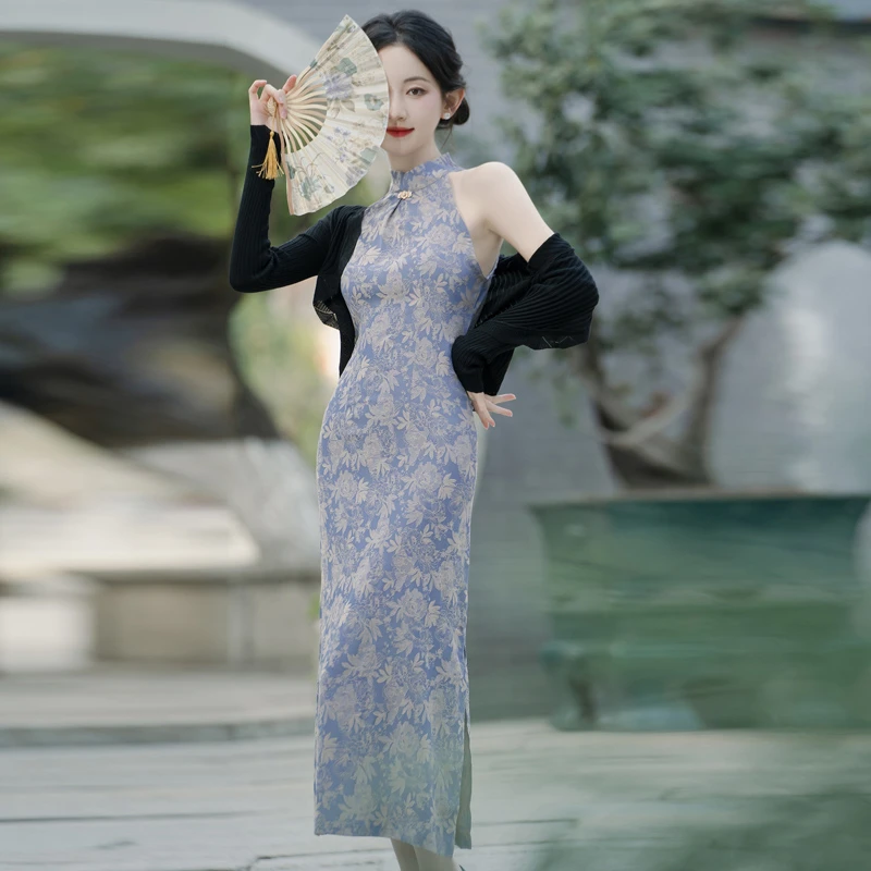 Ladies-Cheongsam-New-Fashion-Style-Floral-Qipao-Sexy-Dress-18 Ladies Cheongsam New Fashion Style Floral Qipao Sexy Dress