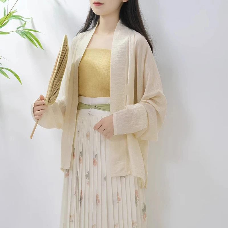 Summer Song Hanfu Women's Airplane Sleeve Pleated Skirt Fresh Style