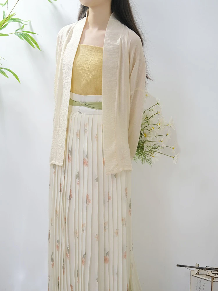 Summer Song Hanfu Women's Airplane Sleeve Pleated Skirt Fresh Style