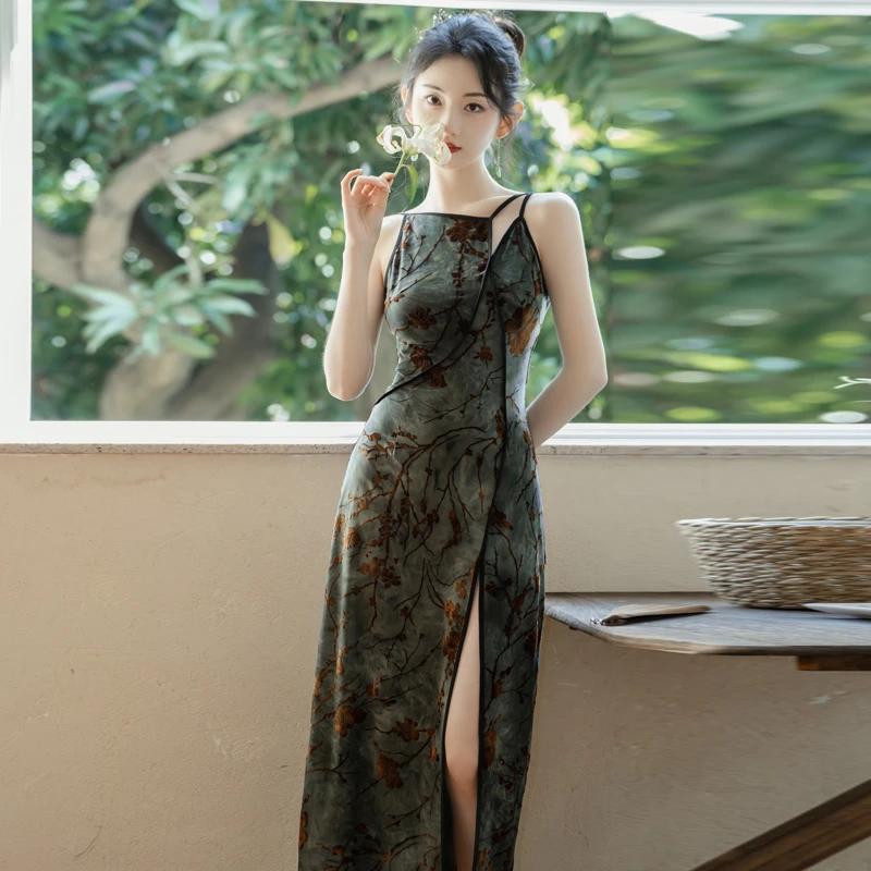 Women-Fashion-Cheongsam-Irregular-Vintage-Dresses-1 Women's Fashion Cheongsam Irregular Vintage Dresses
