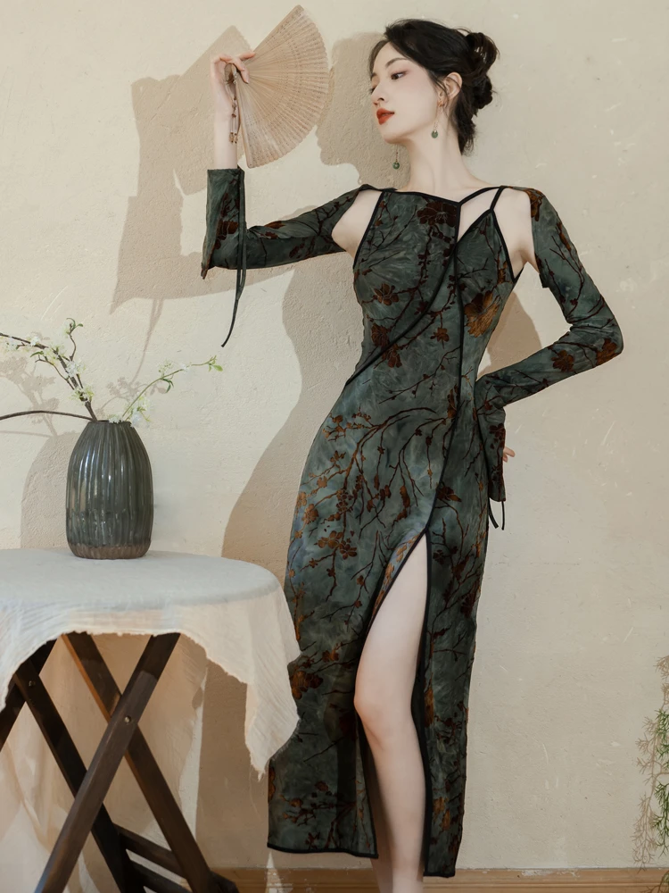 Women's Fashion Cheongsam Irregular Vintage Dresses