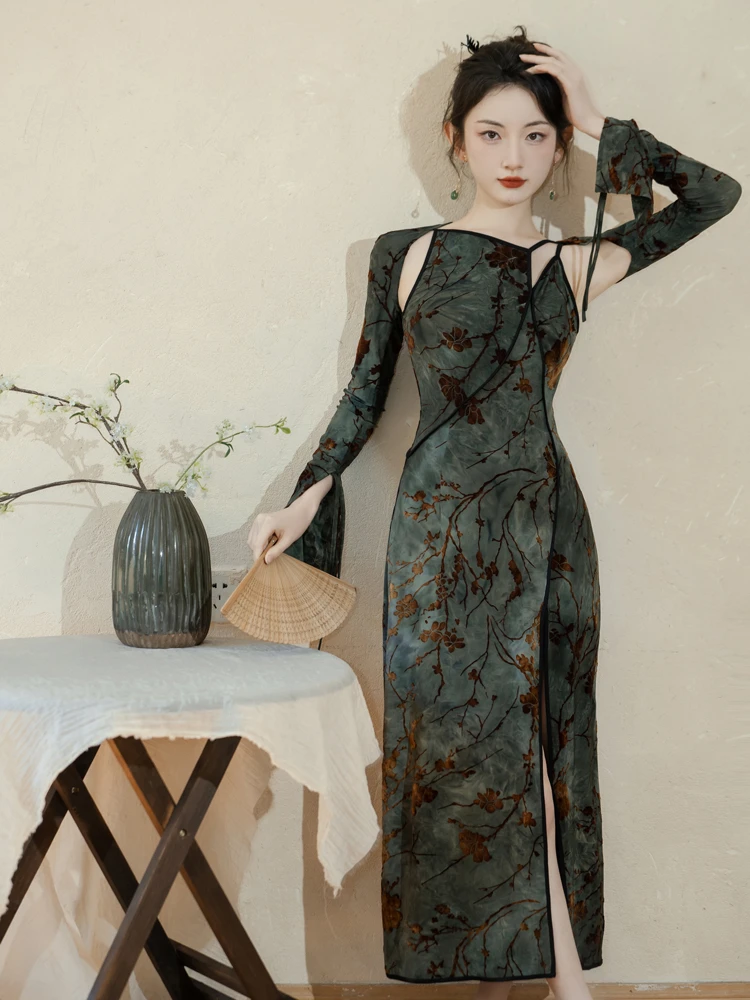 Women's Fashion Cheongsam Irregular Vintage Dresses