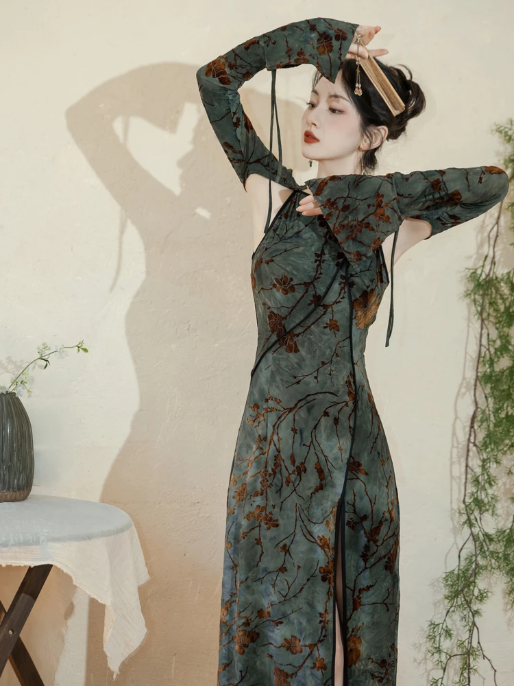 Women's Fashion Cheongsam Irregular Vintage Dresses