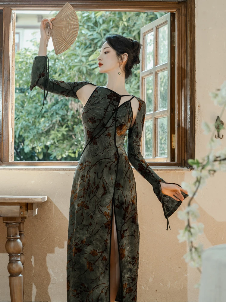 Women's Fashion Cheongsam Irregular Vintage Dresses
