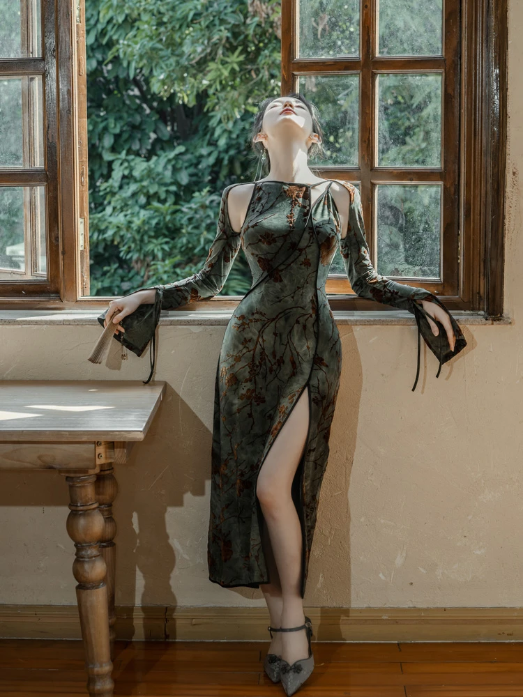 Women's Fashion Cheongsam Irregular Vintage Dresses