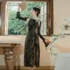 Women-Fashion-Cheongsam-Irregular-Vintage-Dresses-2 Women's Fashion Cheongsam Irregular Vintage Dresses