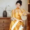 Women-Fashion-Cheongsam-Long-Modified-Dresses-for-Summer-Day-2 Women's Fashion Cheongsam Long Modified Dresses for Summer Day