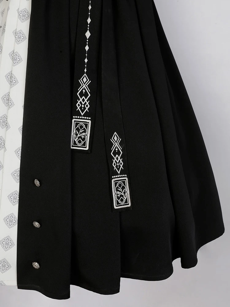 Women's Han Elements Clothing Summer Black Daily Fashion Dresses